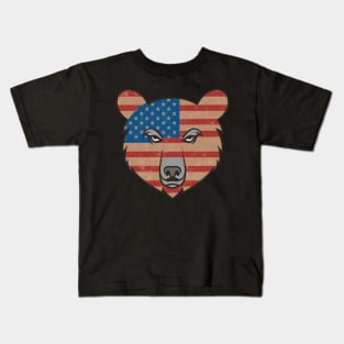 Vintage american grizzly bear Kids T-Shirt